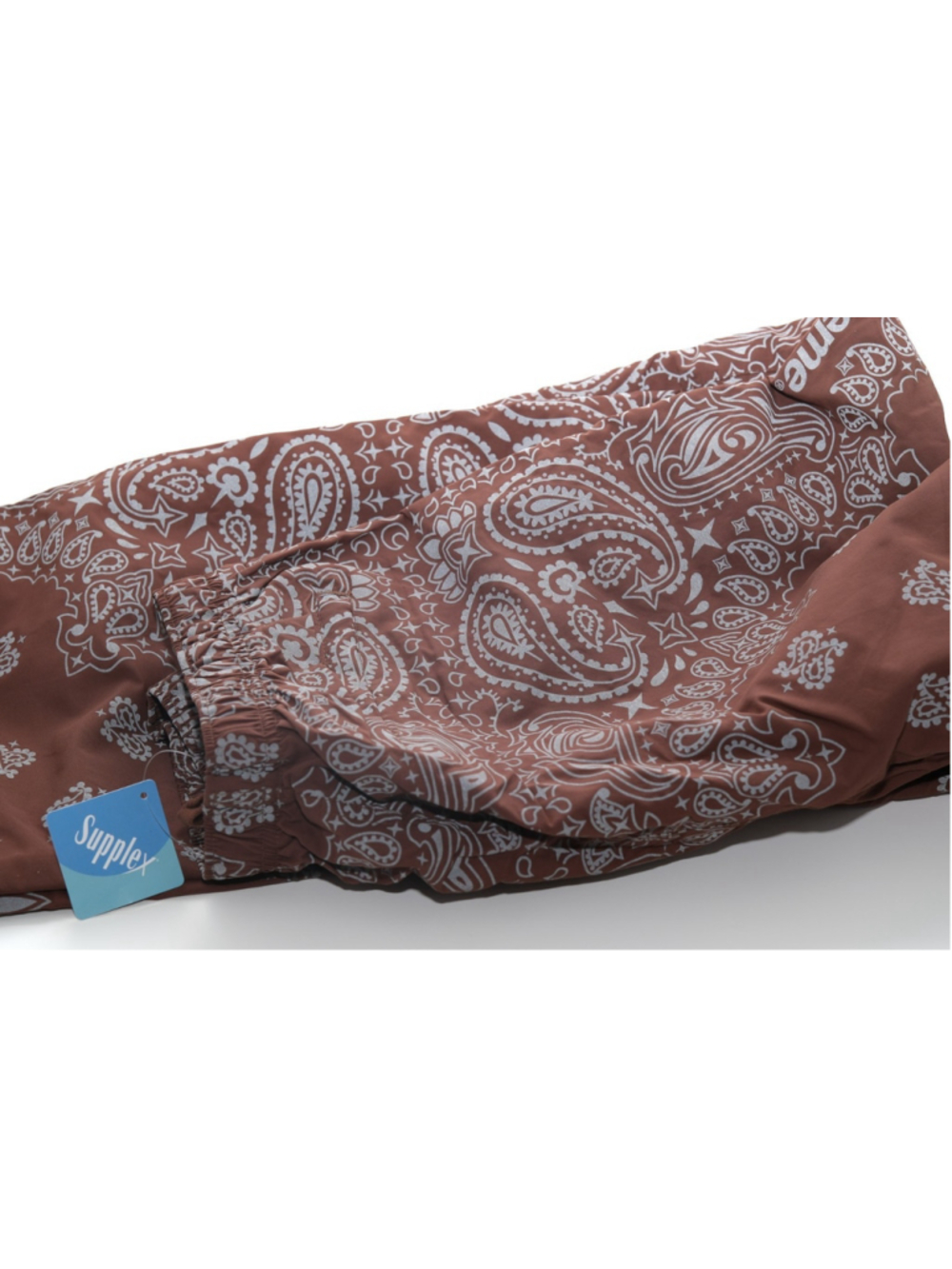 SUPREME Reflective Bandana Print Track pants Brown (M)